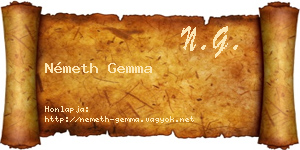 Németh Gemma névjegykártya